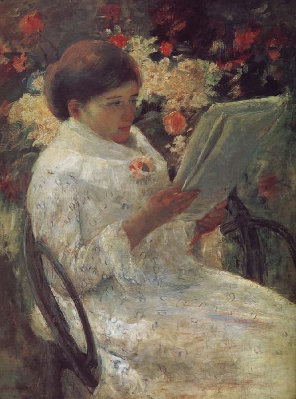 Mary Cassatt Artist in the garden oil painting image
